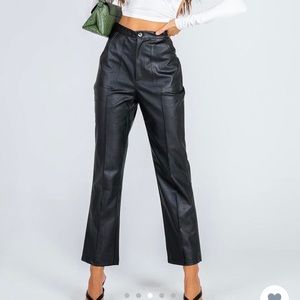 Black leather pants